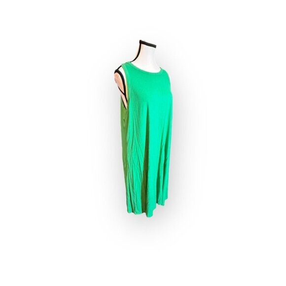 Women’s XXL Kelly Green Ribbed Knit Sleeveless Sheath Dress 18 20 2XL 2X - Picture 6 of 9